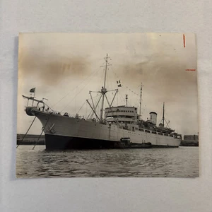 British Navy HM Monarch Telegraph Ship Boat Press Photo Photograph 1957 - Picture 1 of 8