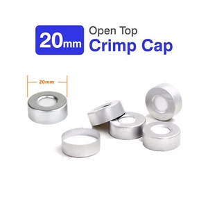 Aluminum Crimp Vial Cap Seal&Natural PTFE/Silicone Septa for Headspace Vial,20mm - Picture 1 of 12