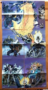 LOTE DE 6 carteles promocionales de Rise of Midnight Sons Marvel 1992 Ghost Rider Morbius - Imagen 1 de 10