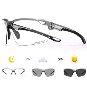 Photochromic Cycling Glasses Men MTB Cycling Sunglasses Women Road Bike Eyewear  - Picture 1 of 16