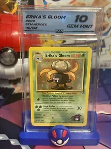 2000 Pokemon Gym Heroes Erika's Gloom 46/132 CAG 10 GEM MINT - Picture 1 of 2