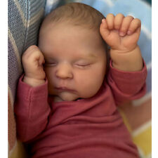 Bambola 20" vera rinascita realistica neonato in tessuto morbido corpo dipinta capelli