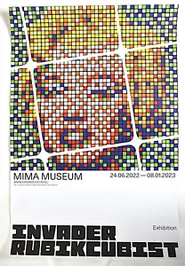 SPACE INVADER RUBIKCUBIST MIMA EXHIBITION POSTER, 2022 - Picture 1 of 2