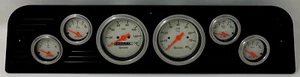 1966 GMC Truck 6 Gauge Dash Panel Insert Set Billet Aluminum - Picture 1 of 9