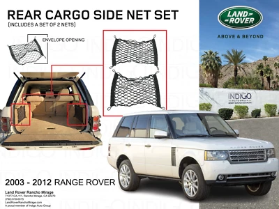 2003-2012 Range Rover L322 conjunto de rede envelope lateral espaço de carga traseira LR017770 - Imagem 1 de 4