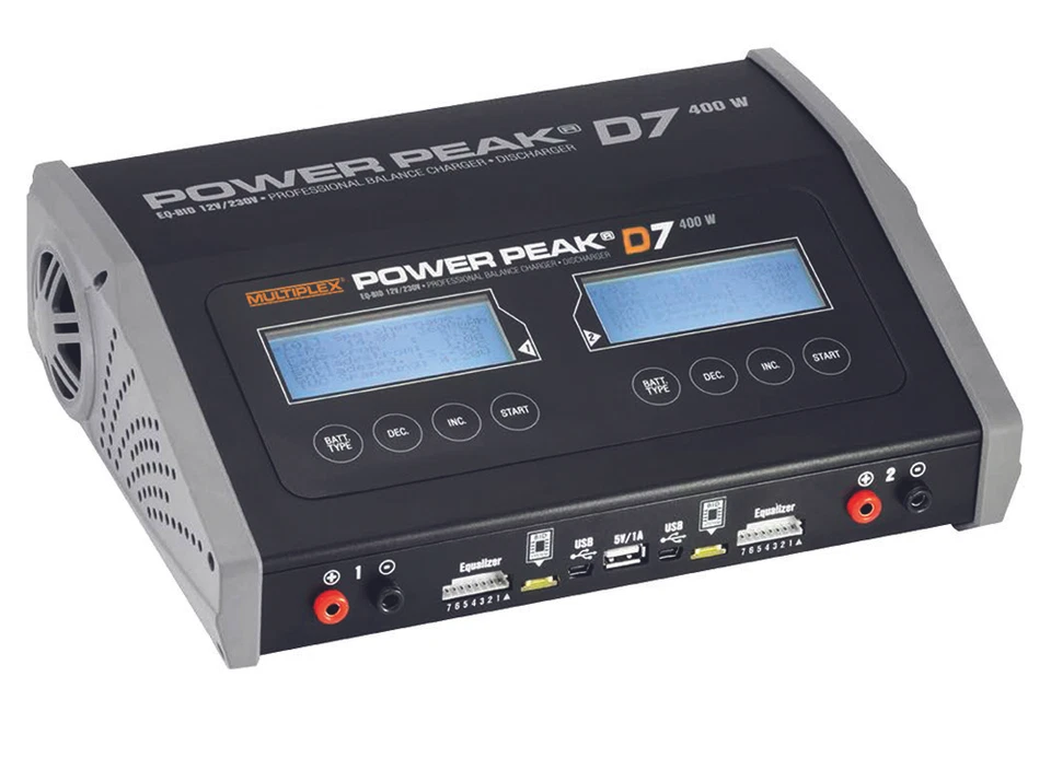 Multiplex POWER PEAK RC Ladegerät D7 EQ-BID 12V/230V-Duo - 308129 - Bild 1 von 3