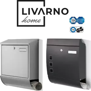 LIVARNO home Briefkasten mit Zeitungsbox Edelstahl Stabil Witterungsbeständig NE - Bild 1 von 19