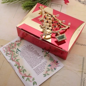 VTG Avon 2005 Rhinestone Dangle Christmas Tree Rhinestone Dangle 2nd Annual Pin - Picture 1 of 5