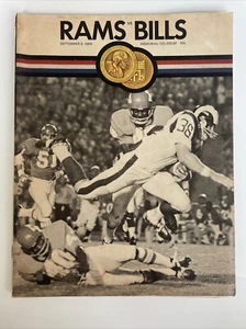 Programma Buffalo Bills vs Los Angeles Rams 1969 9/6/69 NFL preseason vintage - Foto 1 di 11