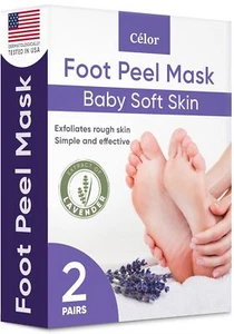 Foot Peel Mask (2 Pairs) - for Baby Soft Skin Remove Dead Skin Dry Cracked Fe... - Picture 1 of 5