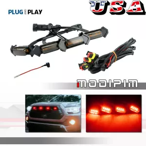 Raptor Style Front Grille Lighting Kit Red LED Lamps For 2016-2019 Toyota Tacoma - Picture 1 of 12