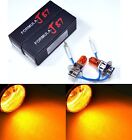 Halogen H3 100W Orange Amber Two Bulb Fog Light Replacement Lamp Stock Plug Play