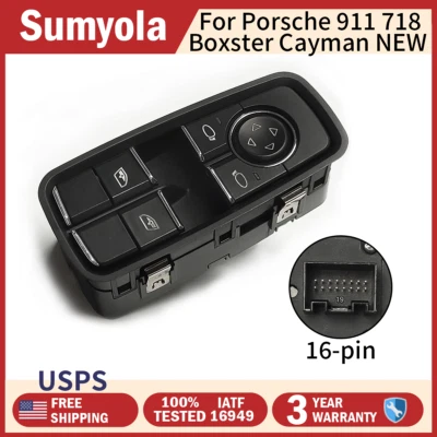 99161315102DML Power Window Switch for Porsche 911 718 Boxster Cayman - Изображение 1 из 4