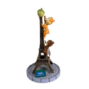Disney World Epcot World Showcase Chip & Dale Paris Eiffel Tower Figurine - Picture 1 of 6