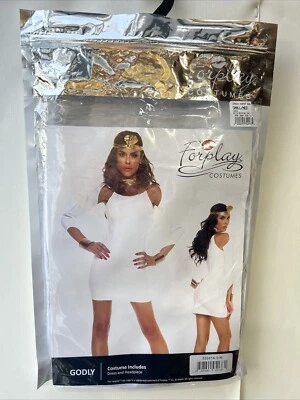 Sexy Forplay 2-pc Godly White Women's Costume S/M Halloween Party - Image 1 of 4