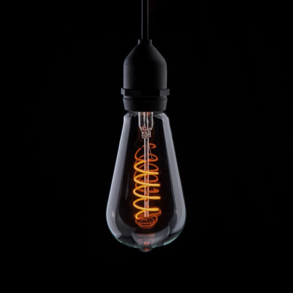 Prolite 4W Dimmable LED ST64 Spiral Funky Filament Lamp ES, 1800K - Image 1 of 1