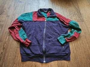 VINTAGE Christian Dior Monsieur Jacket Mens M Blue Green Colorblock Track Coat  - Picture 1 of 7