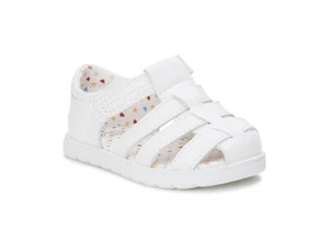 Wonder Nation Baby Girl Fisherman Sandals Size 2 White - Picture 1 of 4