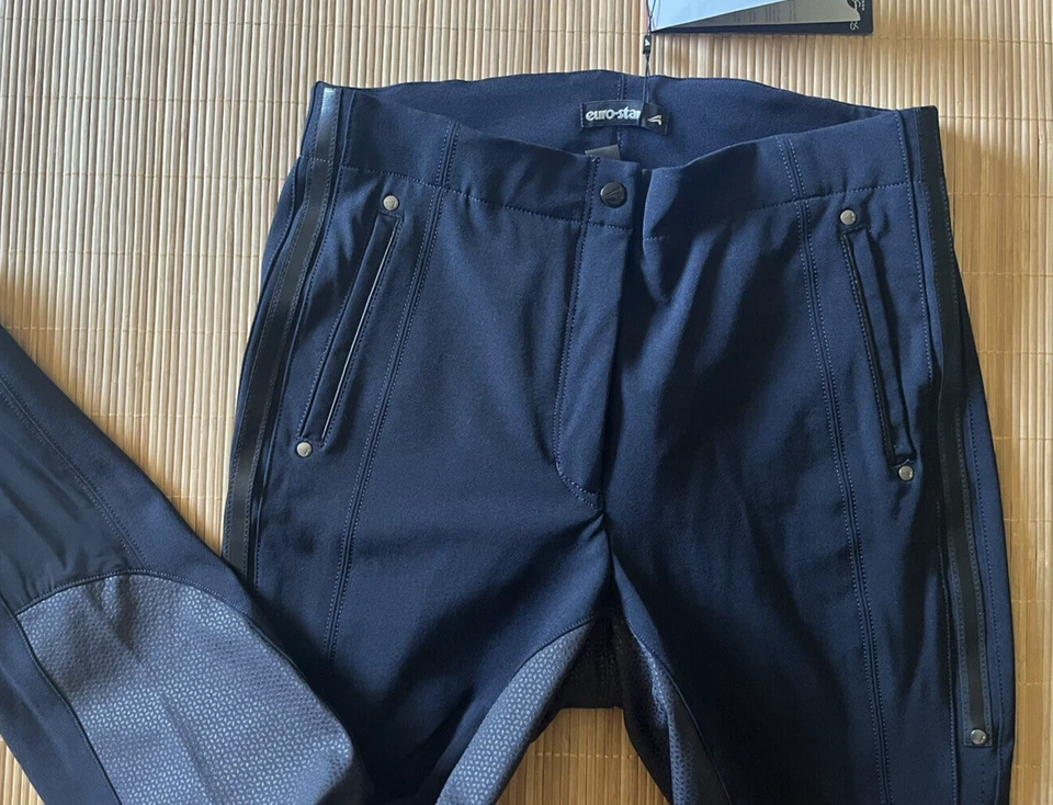 EUROSTAR LAURETA Damen Reithose Vollbesatz schwarz GRIP 44 FLEX NEU UVP