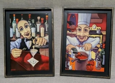 Arte de azulejos enmarcados Will Rafuse 15 x 21 pulgadas, lote de 2  Foto 1 de 4