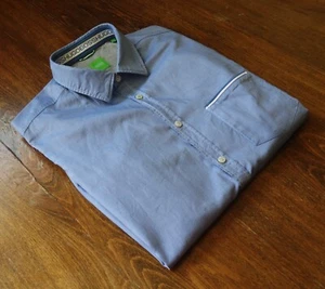 HUGO BOSS Talla M Camisas Informales Ajustadas Para Hombre Manga Corta Azul NUEVO - Imagen 1 de 15