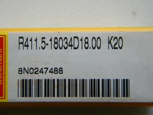 Taladro delta Sandvik R411.5-18034D1800 K20 broca de metal duro soldado - Imagen 1 de 5