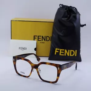 Fendi FE50085F 053 Shiny Havana 53mm Eyeglasses New Authentic - Picture 1 of 7