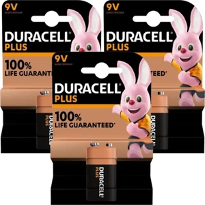 3 x Duracell Plus E-Block/Transistor 9 V 6LR61/MN1604 Alkaline - Bild 1 von 10