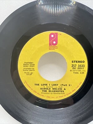 45--HAROLD MELVIN & THE BLUENOTES--THE LOVE I LOST (PART 1 & 2) #2428 VG+ LISTEN Foto 1 de 4