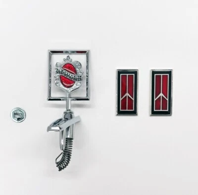 1987-88 Olds Cutlass Supreme 442 emblema capuz de pé/emblemas de luz traseira VERMELHO - Imagem 1 de 4