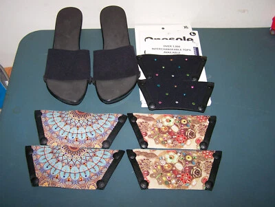 ZAPATOS DE CUÑA ELEGANCIA ÚNICA CORREAS INTERCAMBIABLES CRISTAL SWAROVOSKI Foto 1 de 4