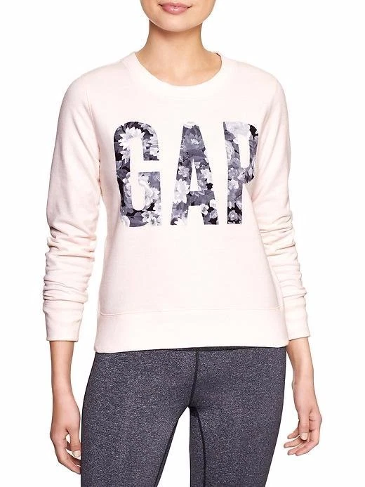 Nuevo Para Mujer Gap Rosa Claro con Logo Floral Negro M L XL XXL Foto 1 de 1
