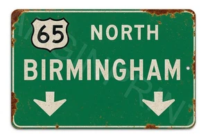 Birmingham North 65 Highway Metal Sign - Picture 1 of 1