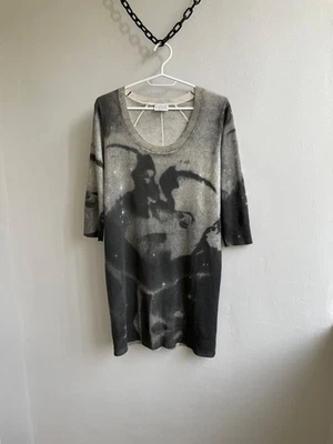 Vestido Blusa Top Manga Larga Estampado Diesel Vintage Años 00 Y2K Avant Garde Foto 1 de 4