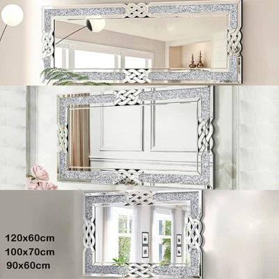 Wandspiegel Antik Spiegel Dekospiegel Luxus Kristall Rahmen Flurspiegel 3 Größen - Bild 1 von 3