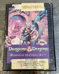 Dungeons and Dragons Warriors of The Eternal Sun Sega Genesis No Manual Tested - Picture 1 of 8