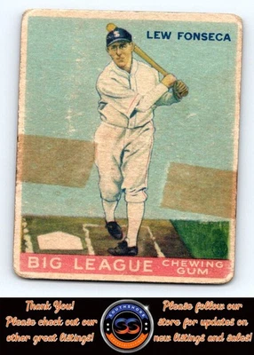 Lew Fonseca Rookie 1933 Goudey (R319) #43 Chicago White Sox - Image 1 of 2