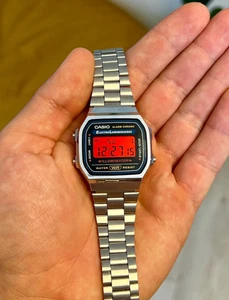 Retro Red – Modified Watch Based on Casio A168 – Custom Digital Vintage Watch - Picture 1 of 10