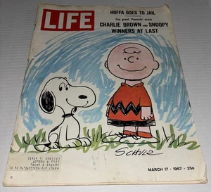 LIFE Magazine Peanuts Charlie Brown Snoopy Schulz Cover ADS VTG March 1967 Hoffa - Picture 1 of 11