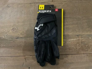 Under Armour UA CLEAN UP IV Adult Batting Gloves Black XL - Picture 1 of 5