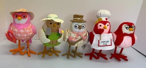 Menge 5 Spritz Vögel Ziel Koralle Deckle Trüffel Avi Versprechen Valentinstag Frühling - Bild 1 von 18