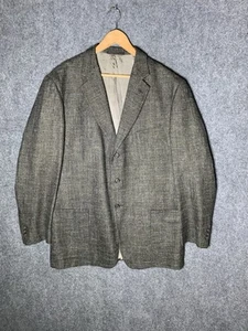 Giacca cappotto sportivo blazer vintage Monsieur Givenchy uomo 46 lungo marrone tweed lana USA - Foto 1 di 17