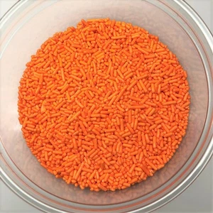 Sprinkles Orange Jimmies Bakery Topping 8 ounces colored sprinkles - Picture 1 of 1
