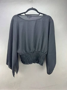 Love J Damen Pullover Oberteil schwarz mit geraffter Taille Größe S - Bild 1 von 4