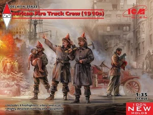 ICM 1/35 AMERICAN FIRE TRUCK CREW (1910S) (NEW MOLDS) - Imagen 1 de 1