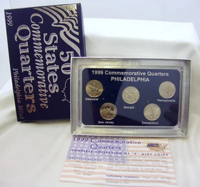 1999-P 50 States Commemorative Quarters Set - 5 Coins Total! - NO RESERVE! - Image 1 of 4