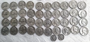 40 Washington Quarters Full Roll Assorted All 90% Silver PLUS BONUS No Reserve - Picture 1 of 4