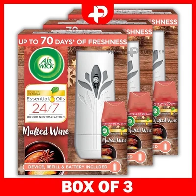 Air Wick Freshmatic Autospray Kit Festive Mulled Wine 250ml Pack of 3 - Image 1 of 4