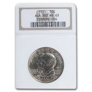 1921 2X2 Alabama Centennial Half Dollar MS-63 NGC - Picture 1 of 3