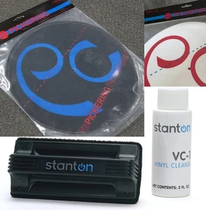 Pickering Slipmat Bundle Pack: Black & White, Stanton Vinyl Cleaner for Records - Foto 1 di 8